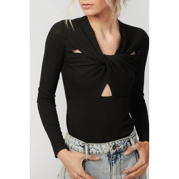 NEW IN THE MOOD FOR LOVE kallisto long sleeve top in black - Picture 4 of 5